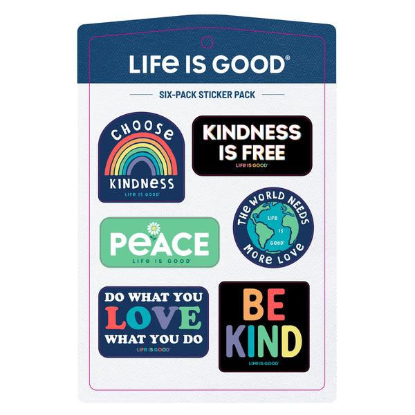 life is good Optimism Six-Pack Sticker Pack