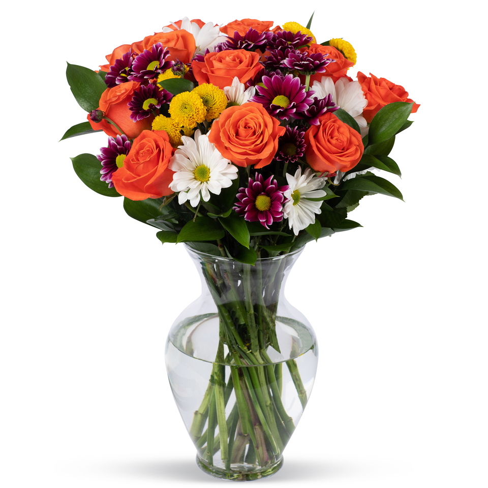 life is good Orange Life is Good Flowers with Vase