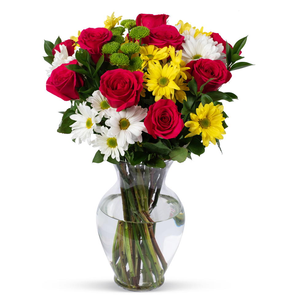 life is good Pink Life is Good Flowers with Vase