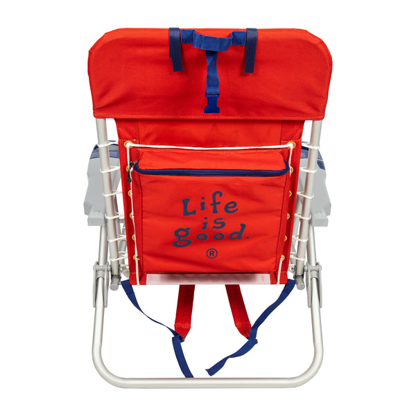 Life Is Good Rocket Flag Backpack Beach Chair