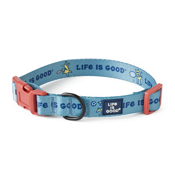 life is good Sports Icons Dog Collar