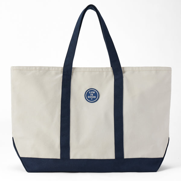 life is good Sticker Collage Canvas Zip Tote Bag