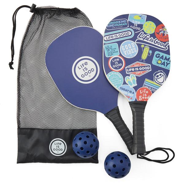 Life Is Good Life Is Good Sticker Collage Pickleball Set