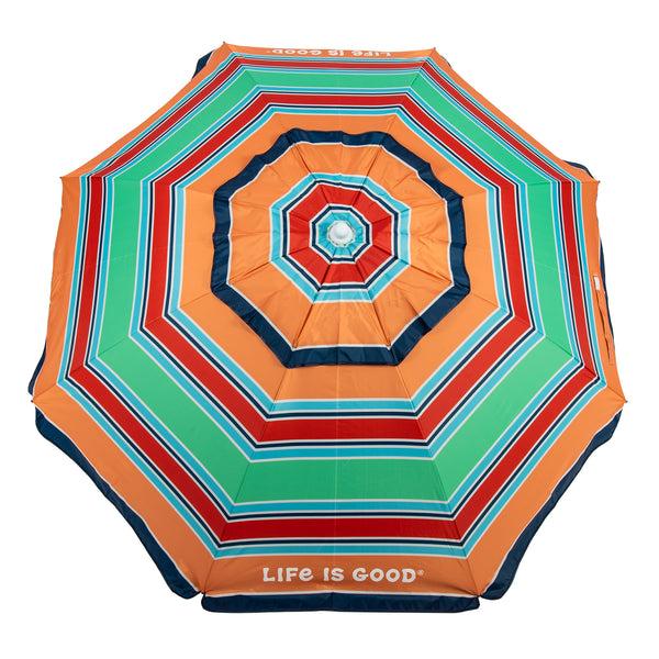 Life Is Good Stripe Beach Umbrella