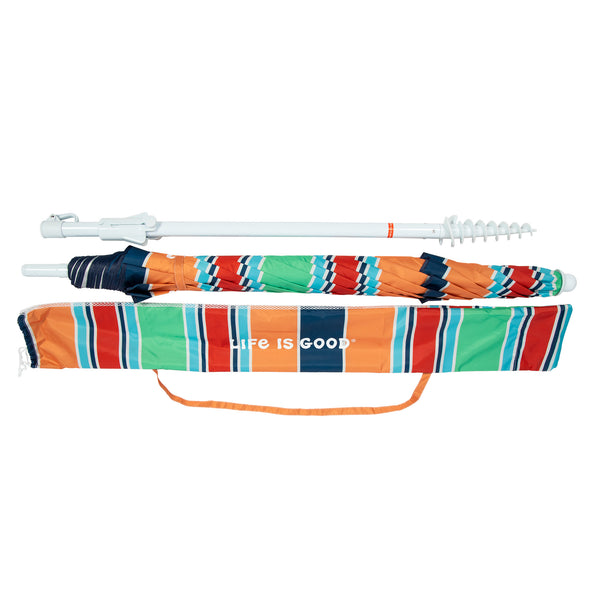 Life Is Good Stripe Beach Umbrella