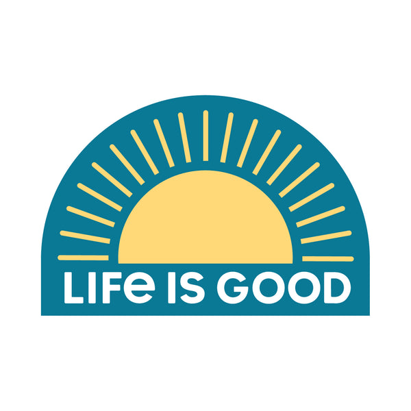 life is good Sunrise Die Cut Sticker