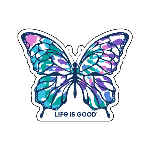 life is good Tie Dye Butterfly Small Die Cut Decal