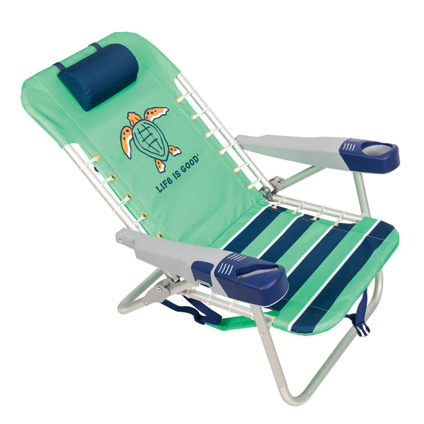 Life Is Good Turtle Backpack Beach Chair