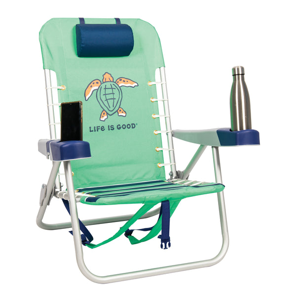 Life Is Good Turtle Backpack Beach Chair
