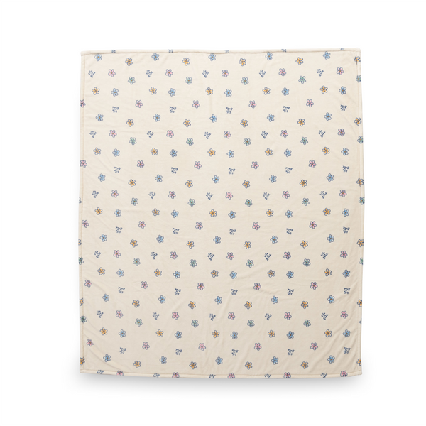 Life Is Good Vintage Daisies Plush Throw Blanket