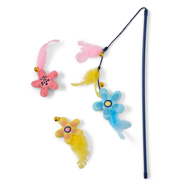life is good Vintage Daisy Teaser Wand Cat Toy