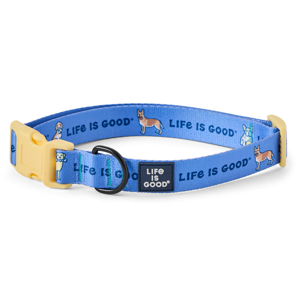life is good Vintage Dogs Dog Collar