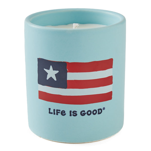 life is good Vintage Flag 12oz Ceramic Soy Candle