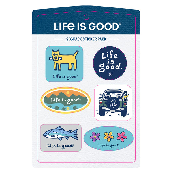 life is good Vintage Six-Pack Sticker Pack