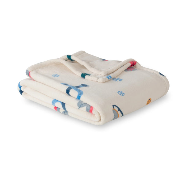 Life Is Good Winter Fun Plush Throw Blanket