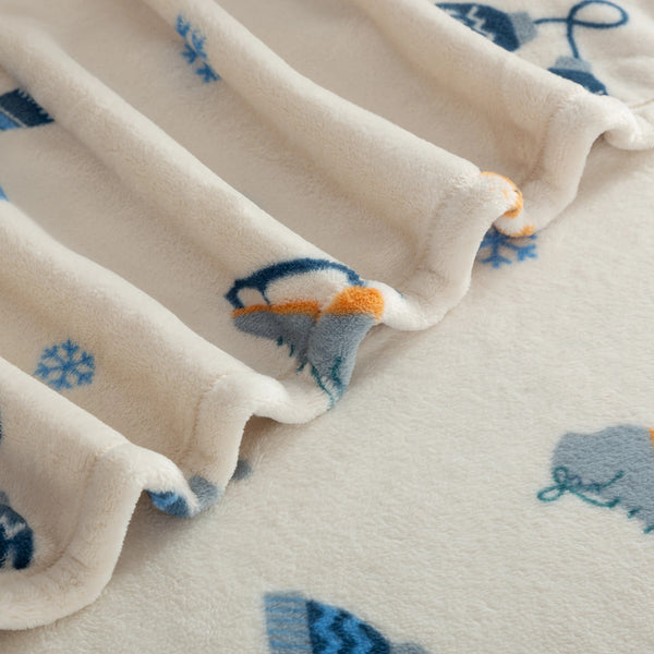 Life Is Good Winter Fun Plush Throw Blanket
