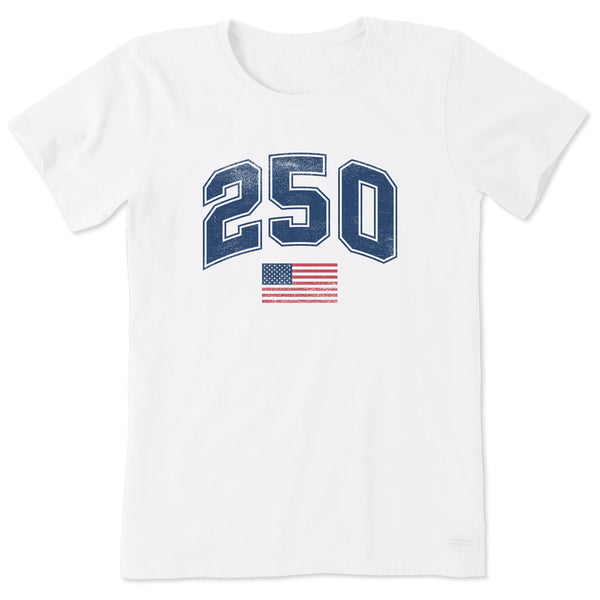 Life Is Good Women's 250 USA Short Sleeve Tee