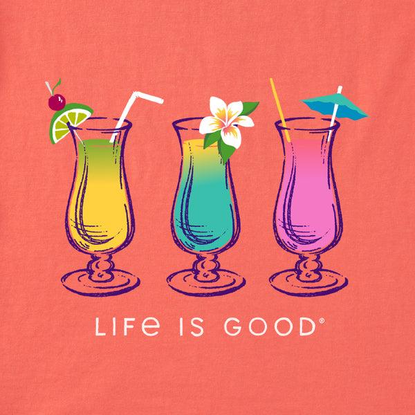 Life Is Good Women's 3 Cocktails Short Sleeve Vee