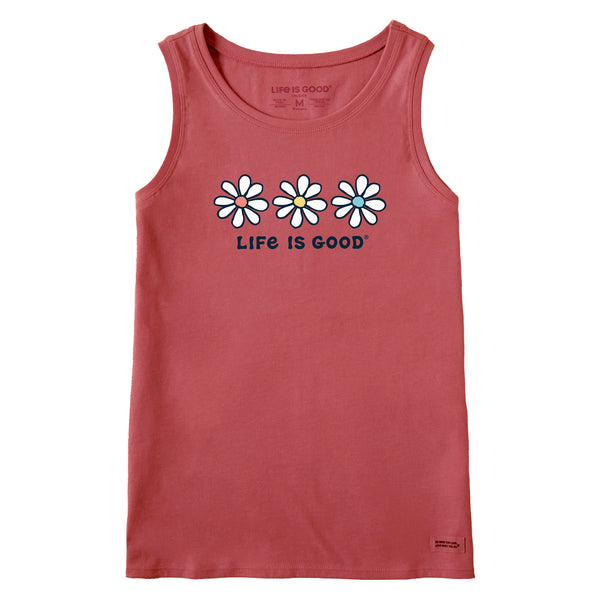 Life Is Good Women's 3 Daisies Crusher Tank