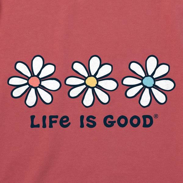 Life Is Good Women's 3 Daisies Crusher Tank