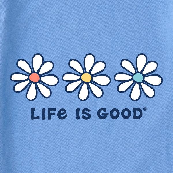 Life Is Good Women's 3 Daisies Simply True Crew