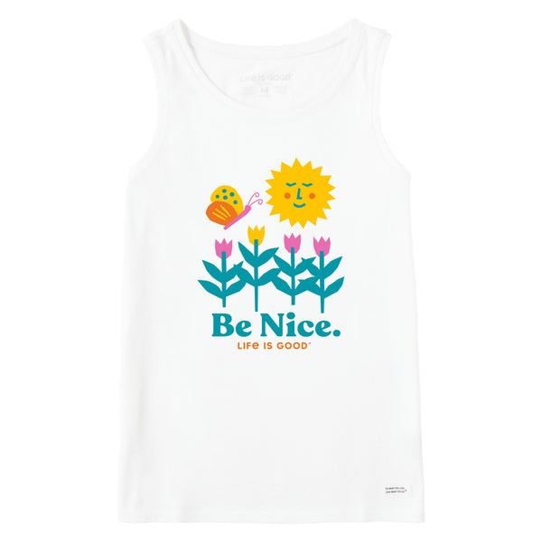 life is good Women's Be Nice Flowers Crusher Tank