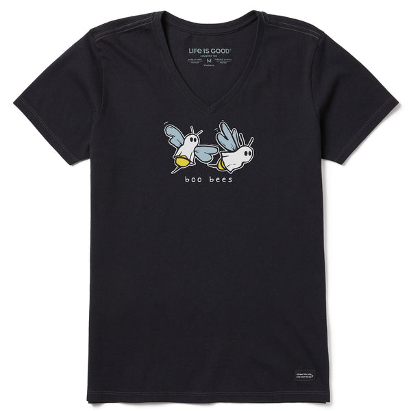 Life Is Good Women's Boo Bees Short Sleeve Vee