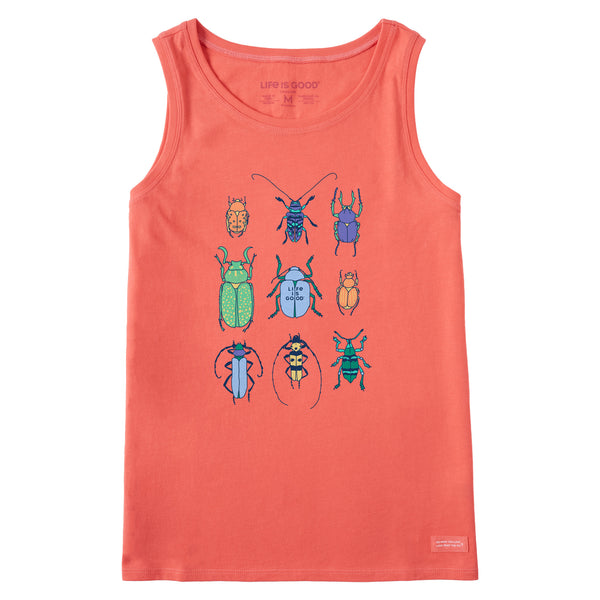 Life Is Good Women's Cool Bug Grid Crusher Tank