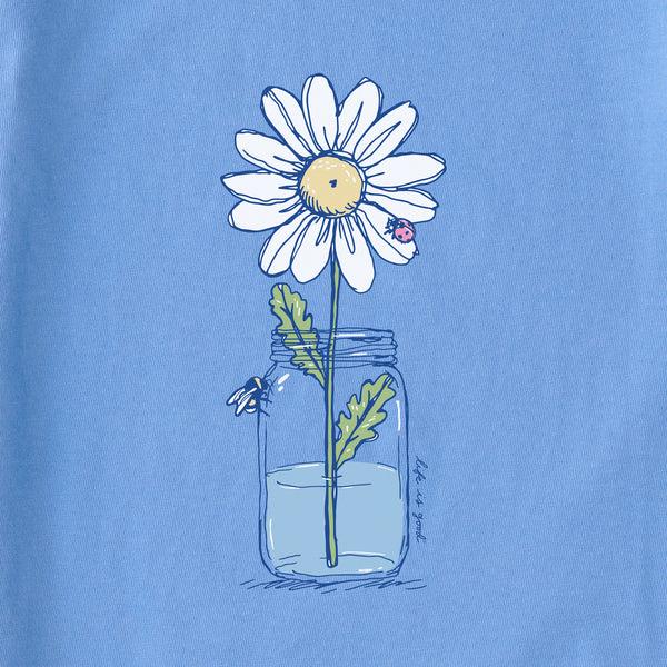 Life Is Good Women's Daisy Jar Short Sleeve Tee