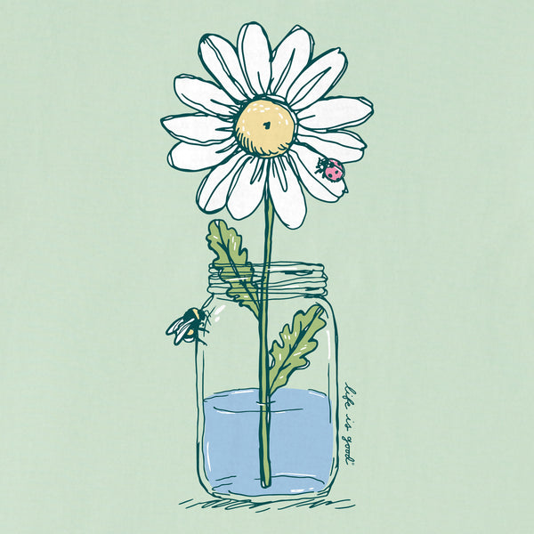 Life Is Good Women's Daisy Jar Short Sleeve Tee