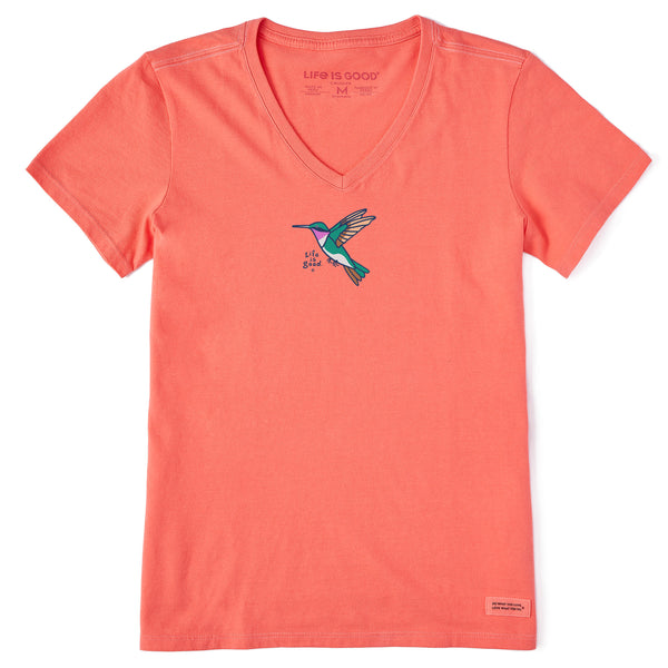 life is good Women's Hummingbird Short Sleeve Vee