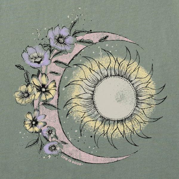Life Is Good Women's Moon Flower Short Sleeve Tee