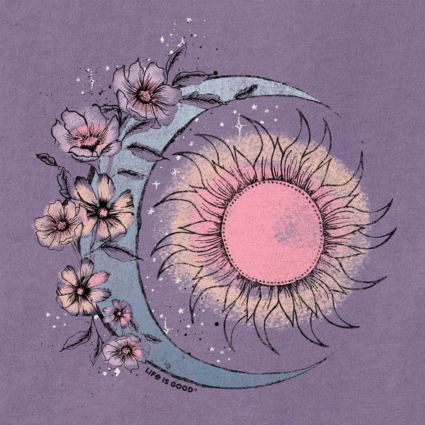 Life Is Good Women's Moon Flower Short Sleeve Tee