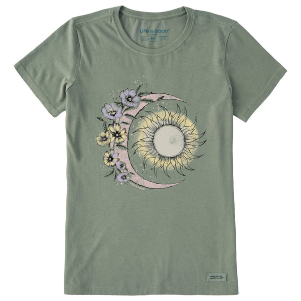 life is good Women's Moon Flower Short Sleeve Tee