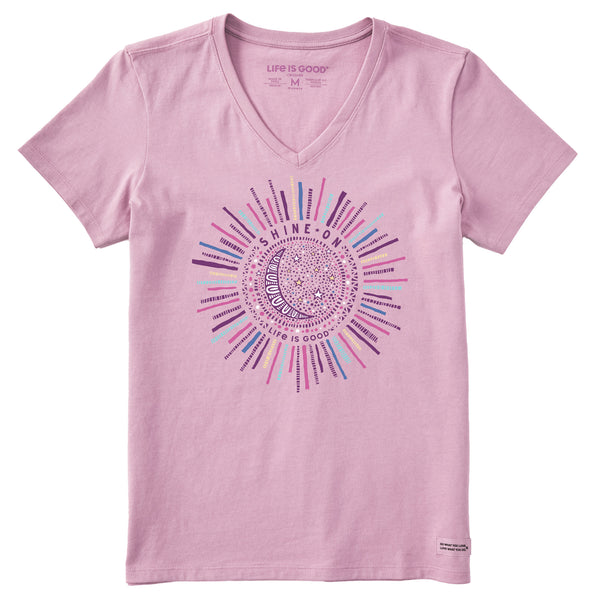 life is good Women's Primal Sun Short Sleeve Vee