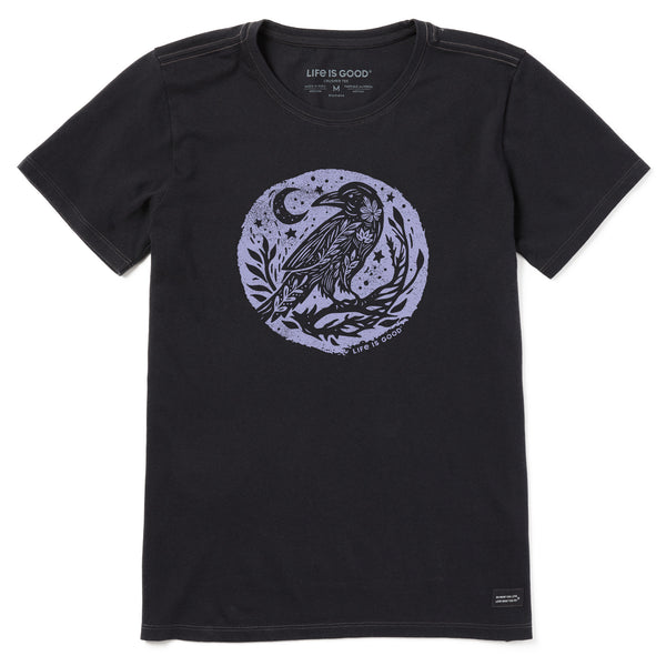 life is good Women's Raven Moon Short Sleeve Tee