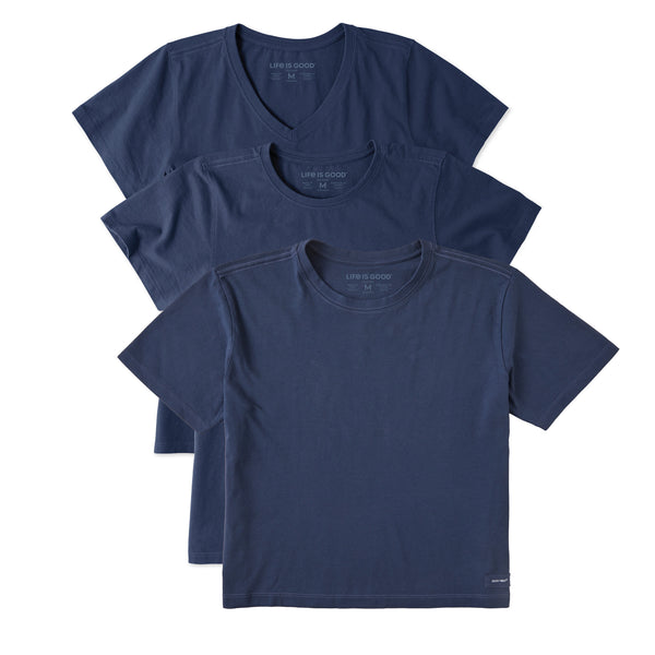 life is good Women's Solid 3-Pack Crusher Variety
