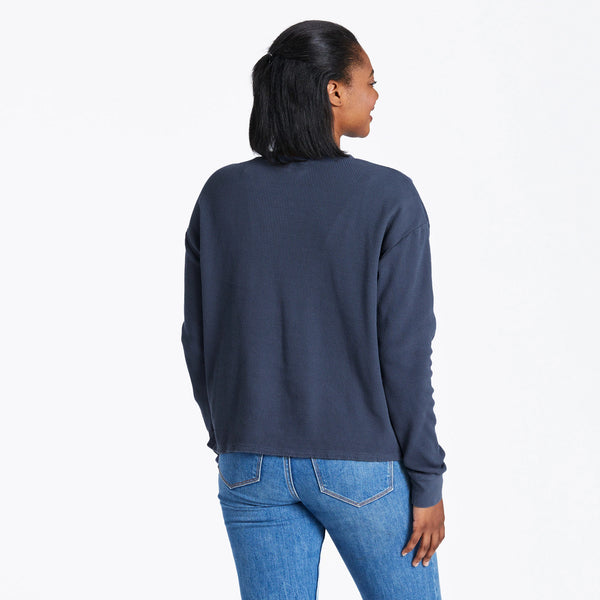 Life Is Good Women's Solid Long Sleeve Thermal Tee