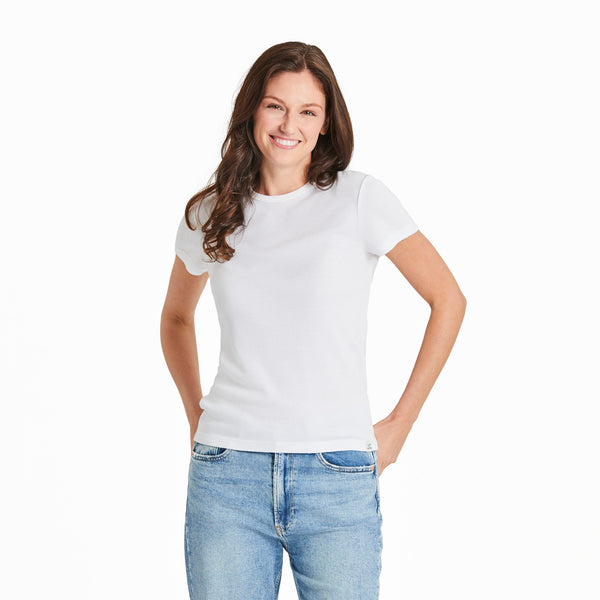 life is good Women's Solid Modal Ribbed Tee