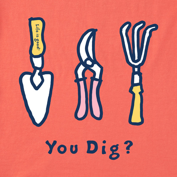 Life Is Good Women's You Dig? Short Sleeve Vee
