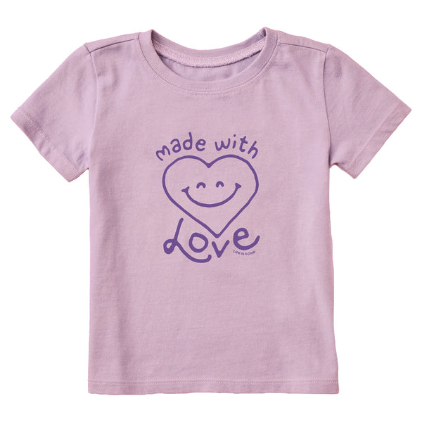 life is good Made with Love Short Sleeve Toddler Crusher Tee