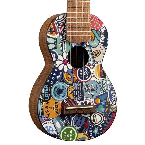 Life Is Good Martin Guitar Life Is Good Sticker Collage Soprano Ukulele