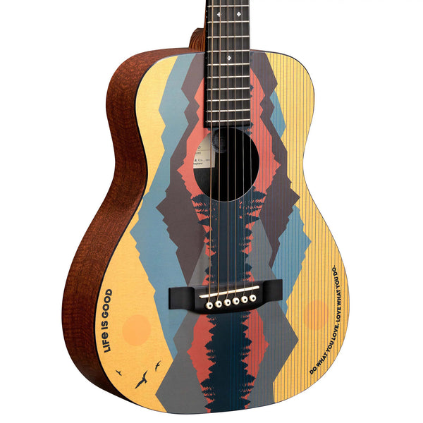 Life Is Good Martin Guitar X Life Is Good Mountain Landscape LX1 Acoustic Guitar