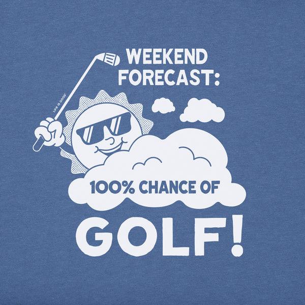 Life Is Good Men's 100% Chance Of Golf Short Sleeve Tee