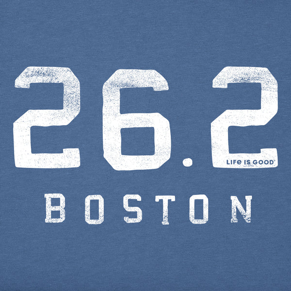 Life Is Good Men's 26.2 Weathered Block Short Sleeve Tee