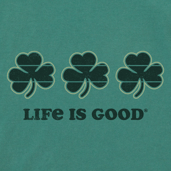 Life Is Good Men's 3 Clovers Stripe Short Sleeve Crusher Tee
