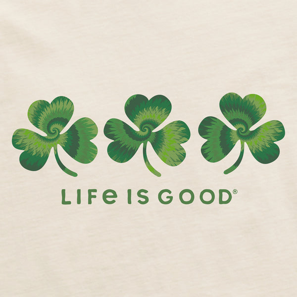 Life Is Good Men's 3 Tie Dye Clovers Short Sleeve Crusher Tee