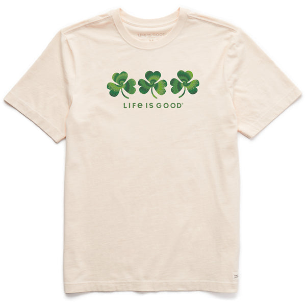 life is good Men's 3 Tie Dye Clovers Short Sleeve Crusher Tee