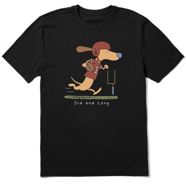 life is good Men's 3rd and Long Dachshund Short Sleeve Tee