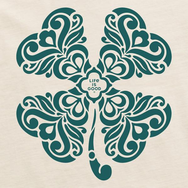 Life Is Good Men's 4 Leaf Clover Swirl Short Sleeve Crusher Tee